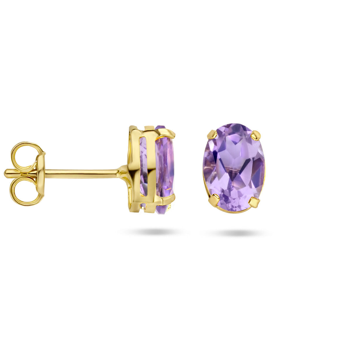 Ohrstecker Amethyst 14K Gelbgold