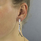 Oorsteker zilver oxy + wit