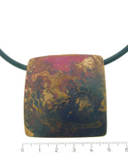 Handgemaakt gepatineerd collier vierkant