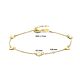 9k Armband Herzchen 16,5 + 2 cm 9K Gelb