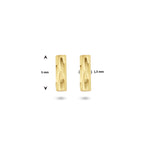 Ohrstecker, diamantiertes 14K Gelbgold
