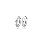 klapoorringen zirkonia 14K witgoud