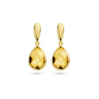oorhangers citrien 20 mm 14K geelgoud