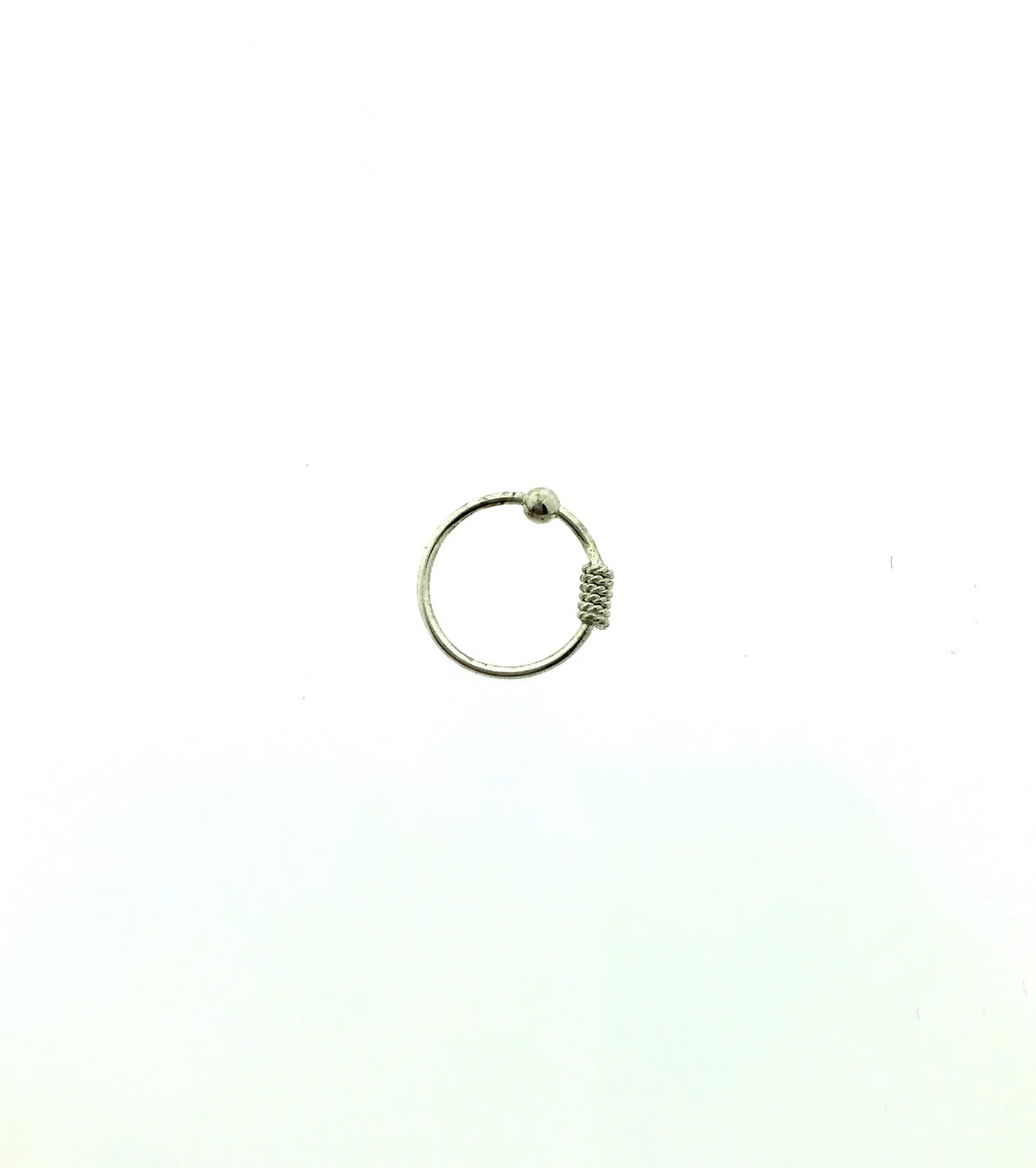 Zilveren neusringetjes met versiering