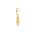 Anhänger Citrin 12,5 mm 14K Gelbgold