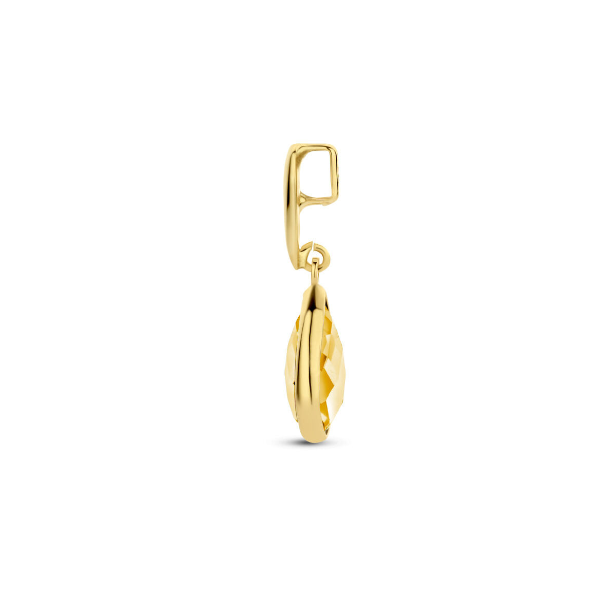 Anhänger Citrin 12,5 mm 14K Gelbgold