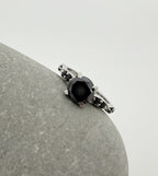 Handgemaakte zilveren moissanite ring