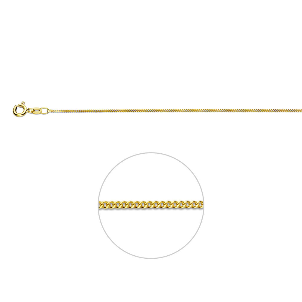 Gourmetkette 1,1 mm 14K Gelbgold