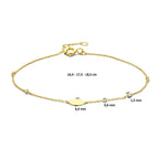 Armband Zirkonia 16,5 - 17,5 - 18,5 cm 14K Gelbgold