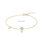 Armband Zirkonia 16,5 - 17,5 - 18,5 cm 14K Gelbgold