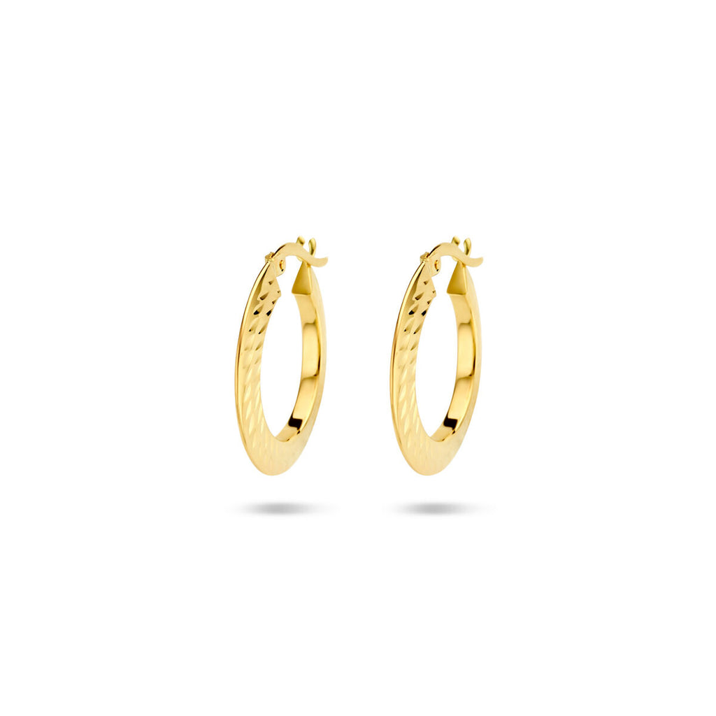 Ohrringe spitzes Rohr 14K Gelbgold