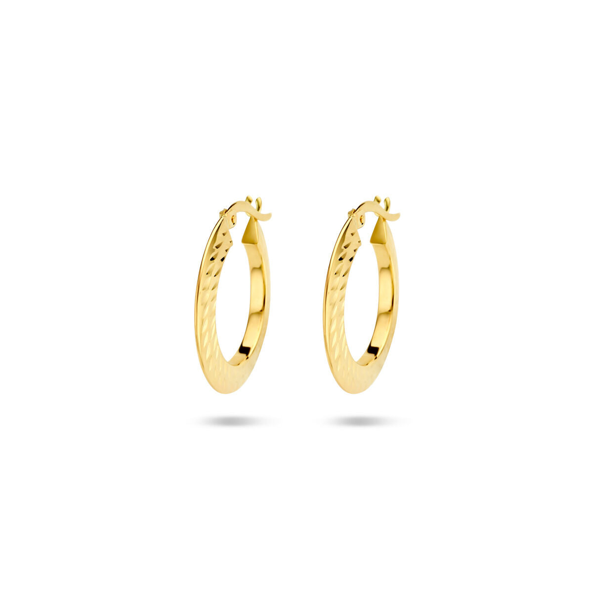 Ohrringe spitzes Rohr 14K Gelbgold