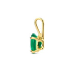 Anhänger grüner Achat 14K Gelbgold