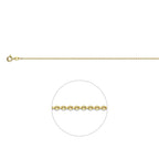 Anker diamantiert 1,1 mm 14K Gelbgold