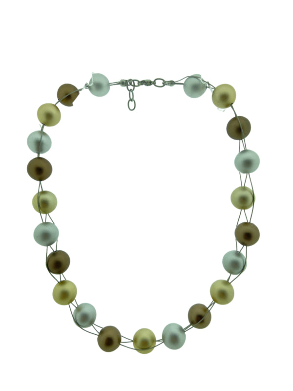 gevlochten bollen collier