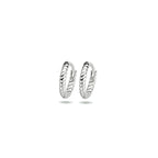 klapoorringen gedraaid 11 mm zilver gerhodineerd