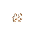klapoorringen zirkonia 14K roségoud