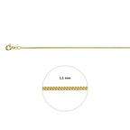 Gourmetkette 1,1 mm 14K Gelbgold