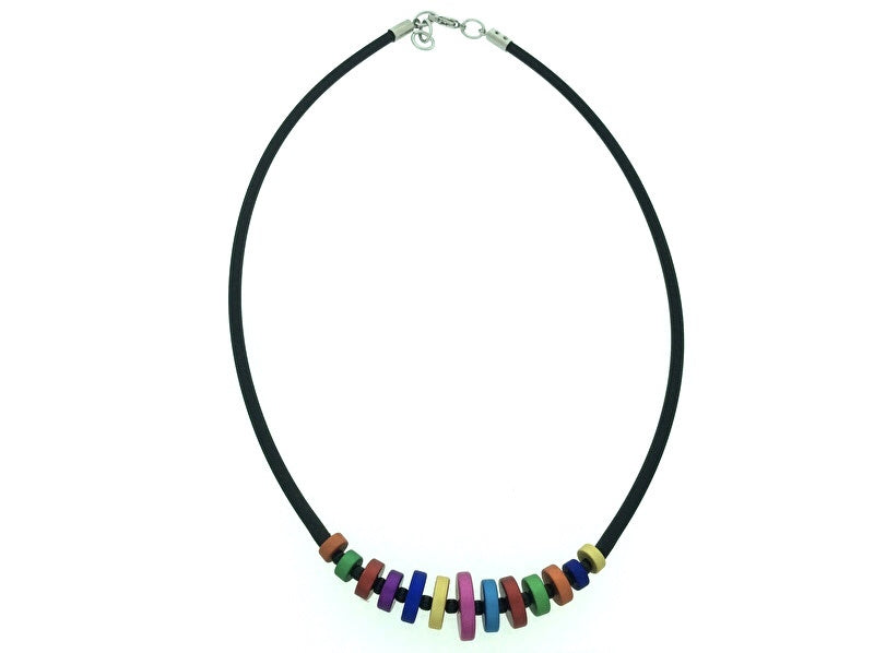 geanodiseerde schijfjes collier