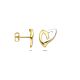 oorknoppen bicolor gestift 10,1 mm 14K geelgoud