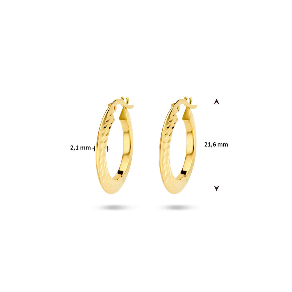 Ohrringe spitzes Rohr 14K Gelbgold