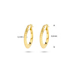 Ohrringe spitzes Rohr 14K Gelbgold