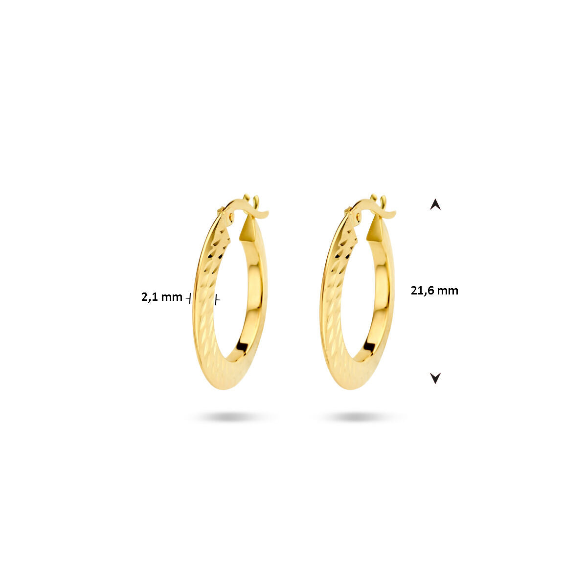 Ohrringe spitzes Rohr 14K Gelbgold
