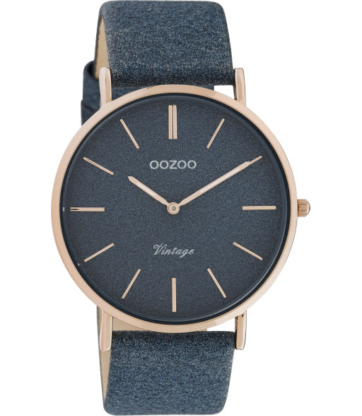 OOZOO Vintage all glitter blauw 32 mm C20203