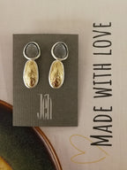 Oorstekers zilver oxy met zilver verguld