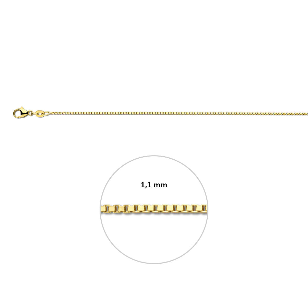 venetiaans 1,1 mm 14K geelgoud