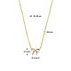 9k collier strik 41 - 43 - 45 cm 9K geel