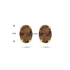 Ohrringe Rauchquarz 14K Gelbgold