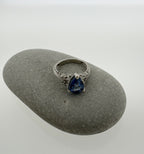 Handgemaakte zilveren topaz ring