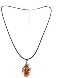 Hanger van kunsthars bloem klein rood