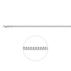 gourmette 3,0 mm zilver gerhodineerd