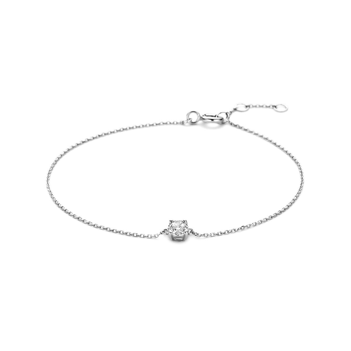 Armband Zirkonia 16,5 - 17,5 - 18,5 cm 14K Weißgold