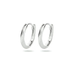 klapoorringen half rond zilver gerhodineerd