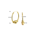 oorringen bolletjes 14K geelgoud