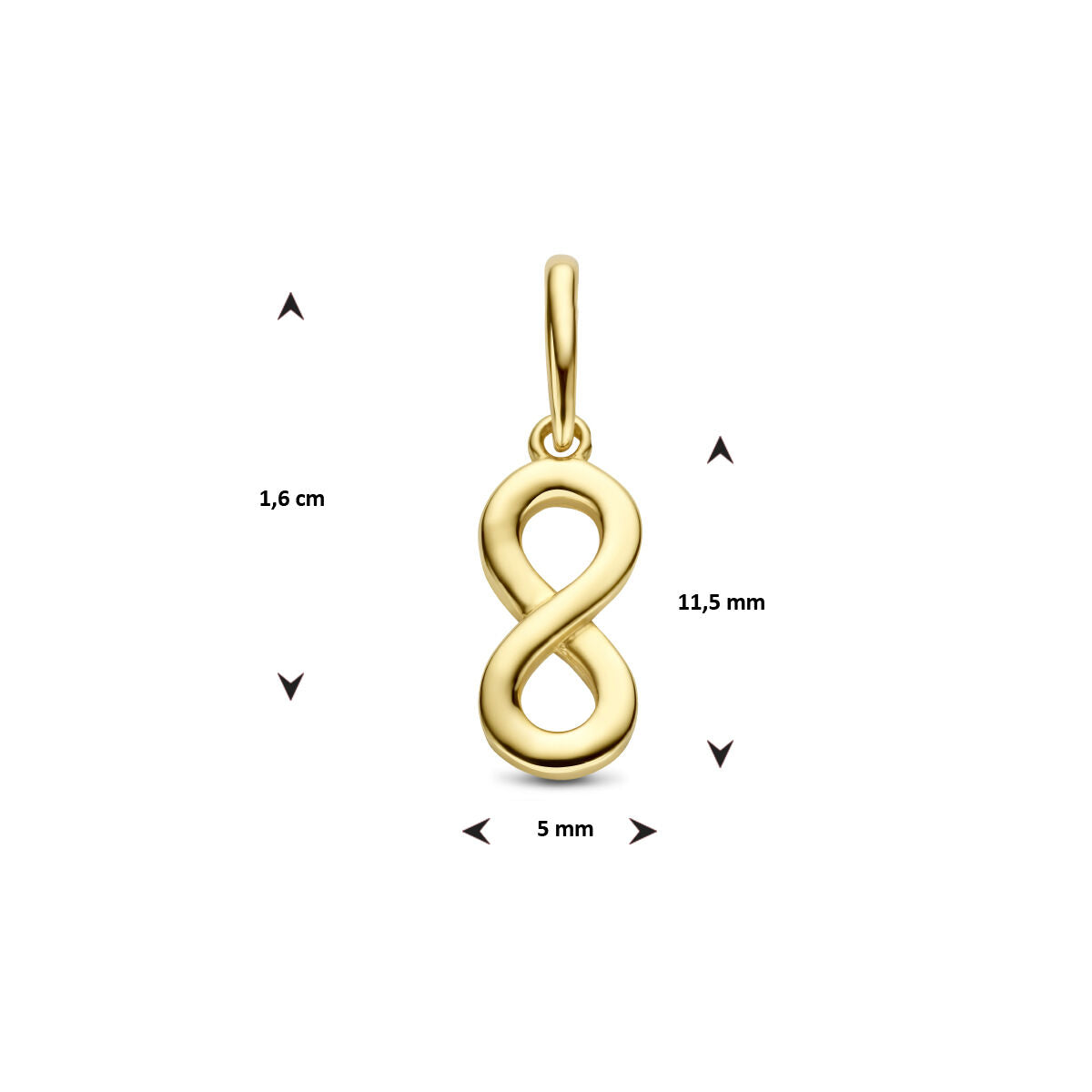 Anhänger Unendlichkeit 14K Gelbgold