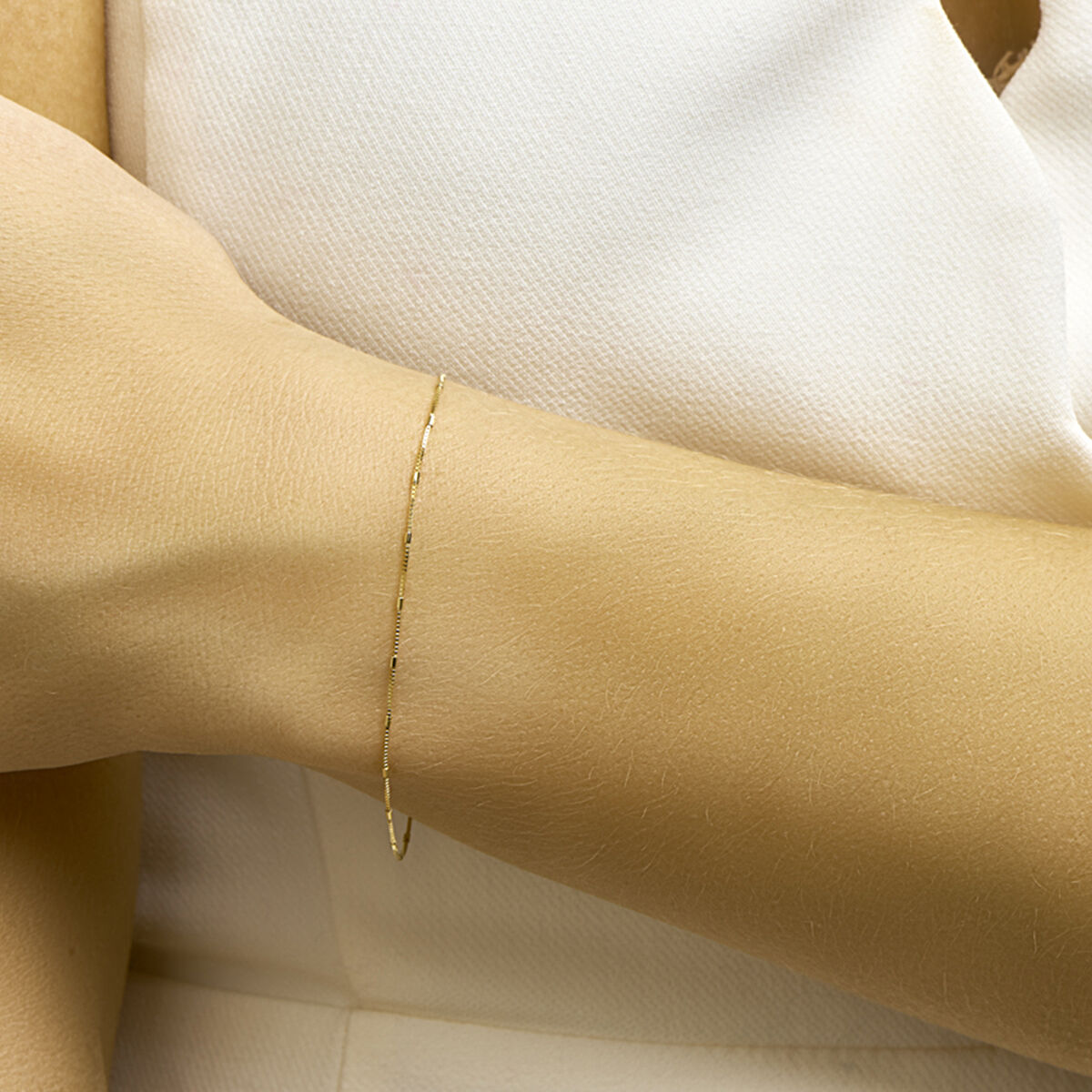 Armband venezianisch und Stabelemente 0,9 mm 16,5 - 17,5 - 18,5 cm 14K Gelbgold