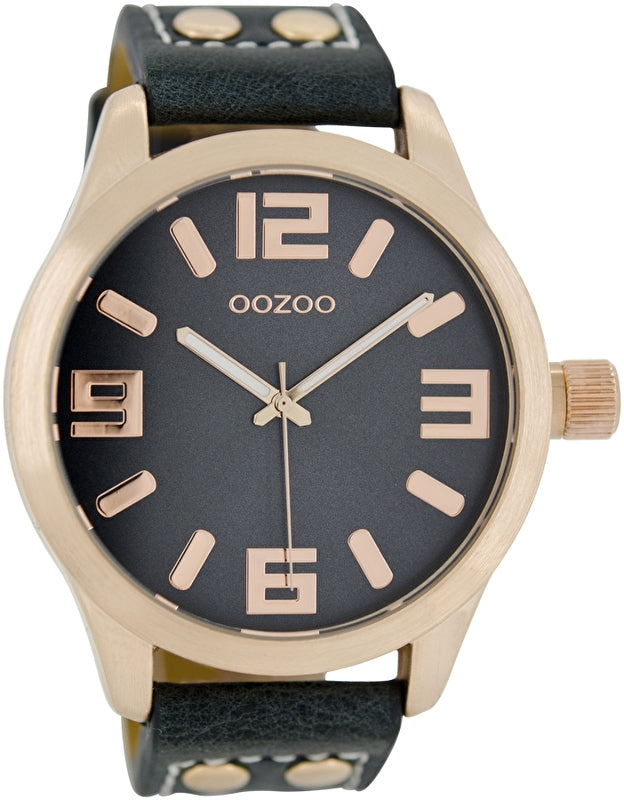 OOZOO horloge basic donkergroen / rosé 46 MM C1157
