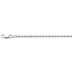 Fußkettchenschnur 2,0 mm 24 - 26 cm Silber rhodiniert