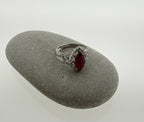 Handgemaakte zilveren ruby ring