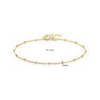 Armband Kugeln 1,3 mm 16 + 2 cm 14K Gelbgold