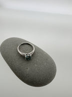 Handgemaakte zilveren moissanite ring