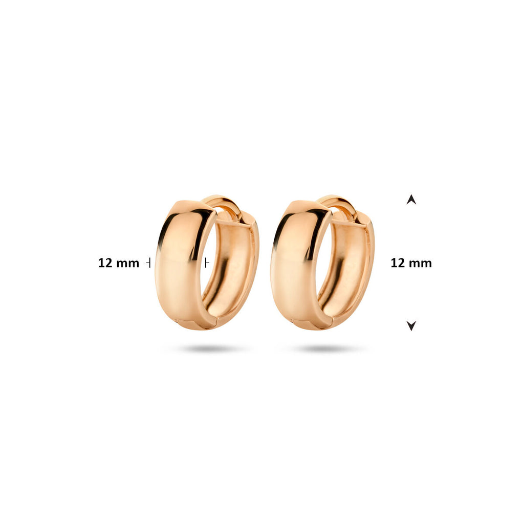 Klappohrringe 12 mm 14K Roségold