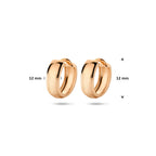 Klappohrringe 12 mm 14K Roségold