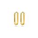 9K Klappcreolen Paperclip 16 mm 9K gelb