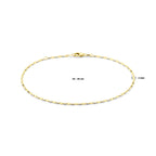 Fußkettchen 2,0 mm 24 - 26 cm 14K Gelbgold