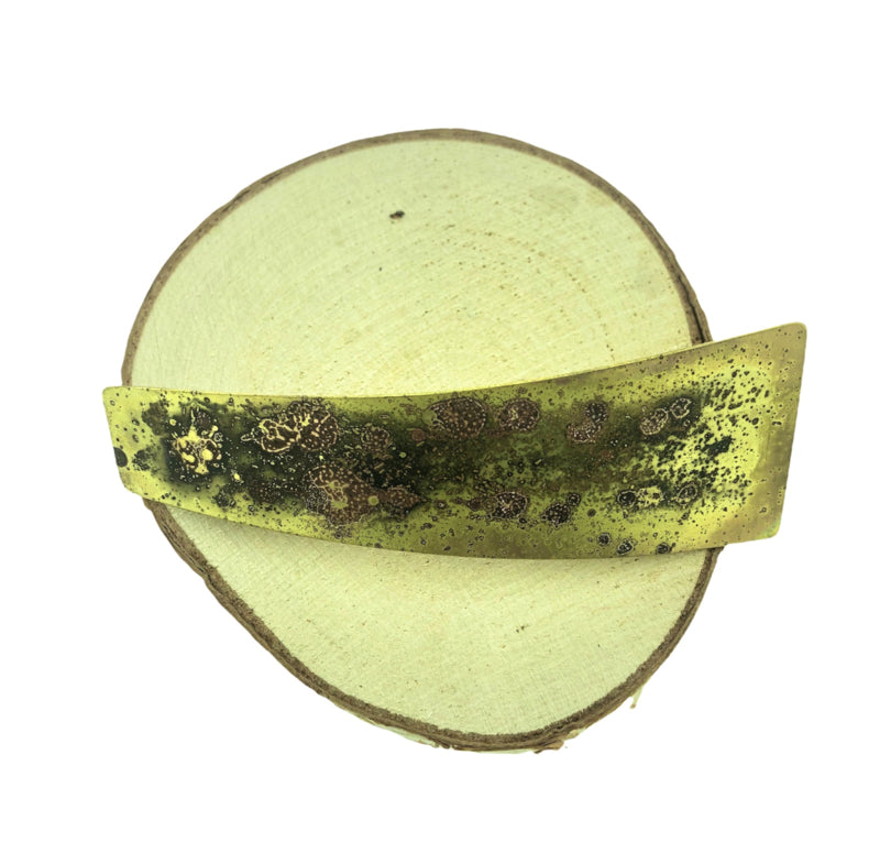 Handgemaakte haarspeld gepatineerd messing